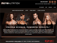 Tablet Screenshot of metisnutrition.com